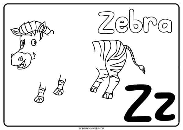 Letter Z Footprint Art Template