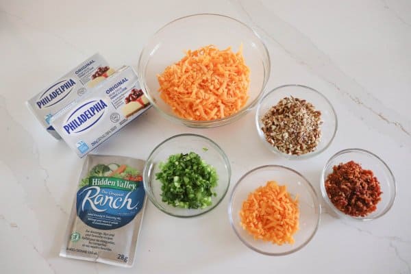 Bacon Ranch Cheese Ball Ingredients