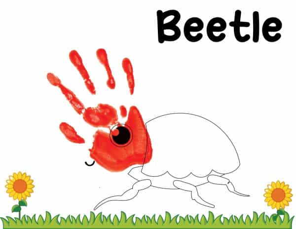 Beetle Handprint Template