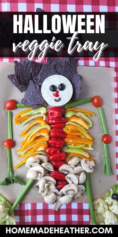 Halloween Veggie Tray Skeleton