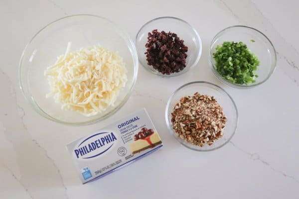 Holiday Cheese Ball Ingredients