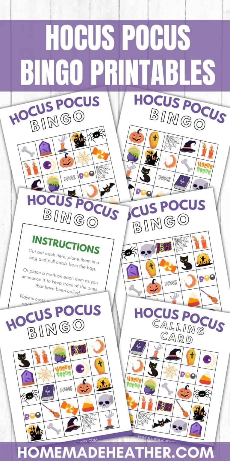 Free Hocus Pocus Bingo Printables