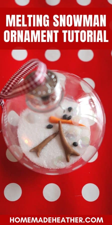 Melting snowman ornament