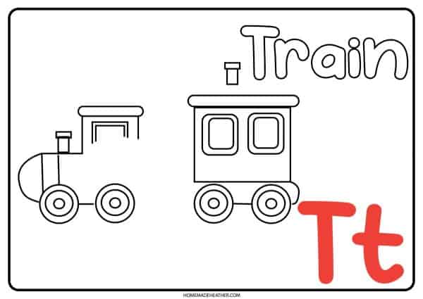 Letter T Footprint Art Template