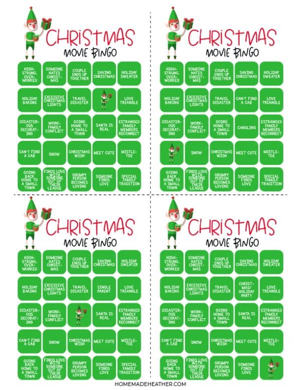 Christmas Movie Bingo Printable