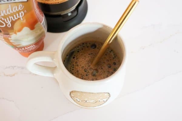 Caramel Brulee Latte Process