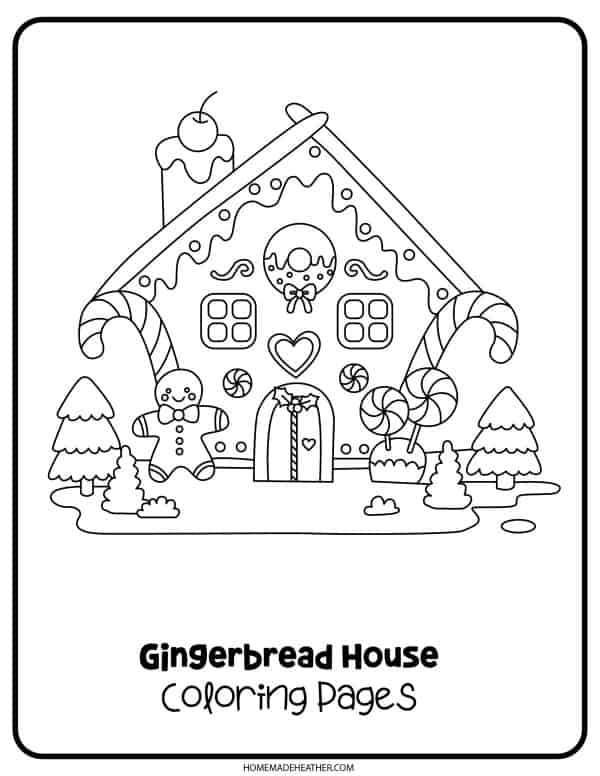 Gingerbread House Coloring Pages