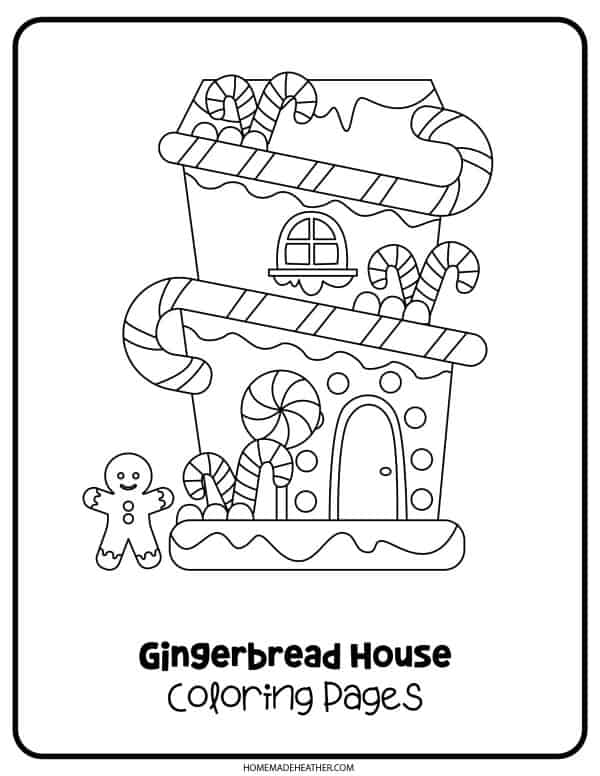 Gingerbread House Coloring Page