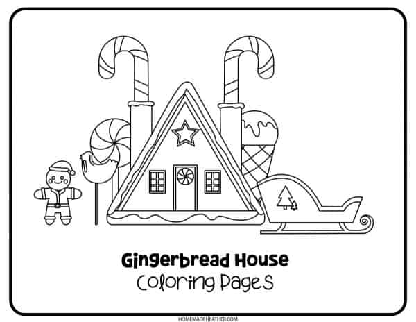 Gingerbread House Coloring Pages