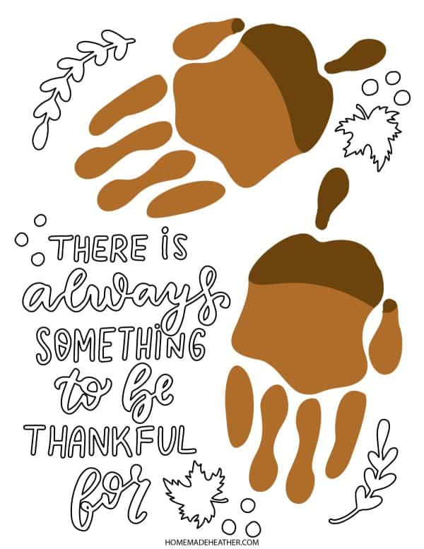 Thanksgiving Printable Handprint Art