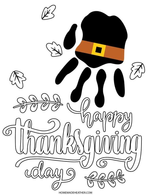 Thanksgiving Handprint Art Template