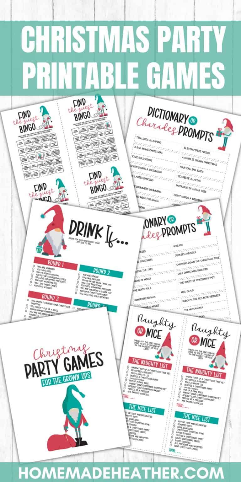 Christmas Adult Party Game Printables