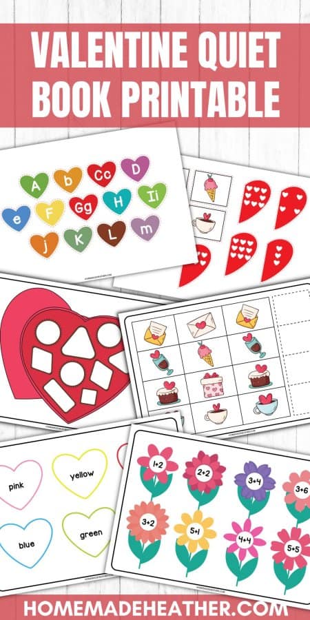 nature printable bingo sheets Valentine's Day Quiet Book Printables