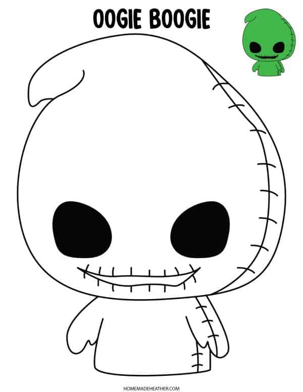 Oogie boogie Coloring Page
