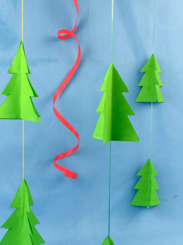 Christmas Tree Paper Garland
