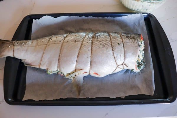 Stuffed Salmon Process