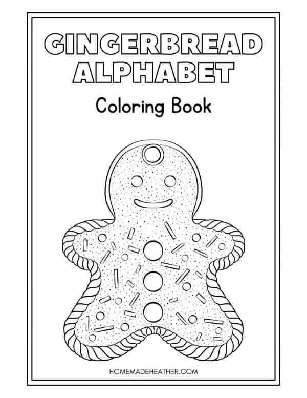 Gingerbread ABC Coloring Pages