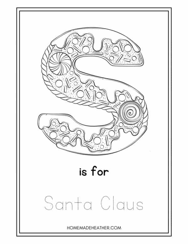 Gingerbread ABC Coloring Pages