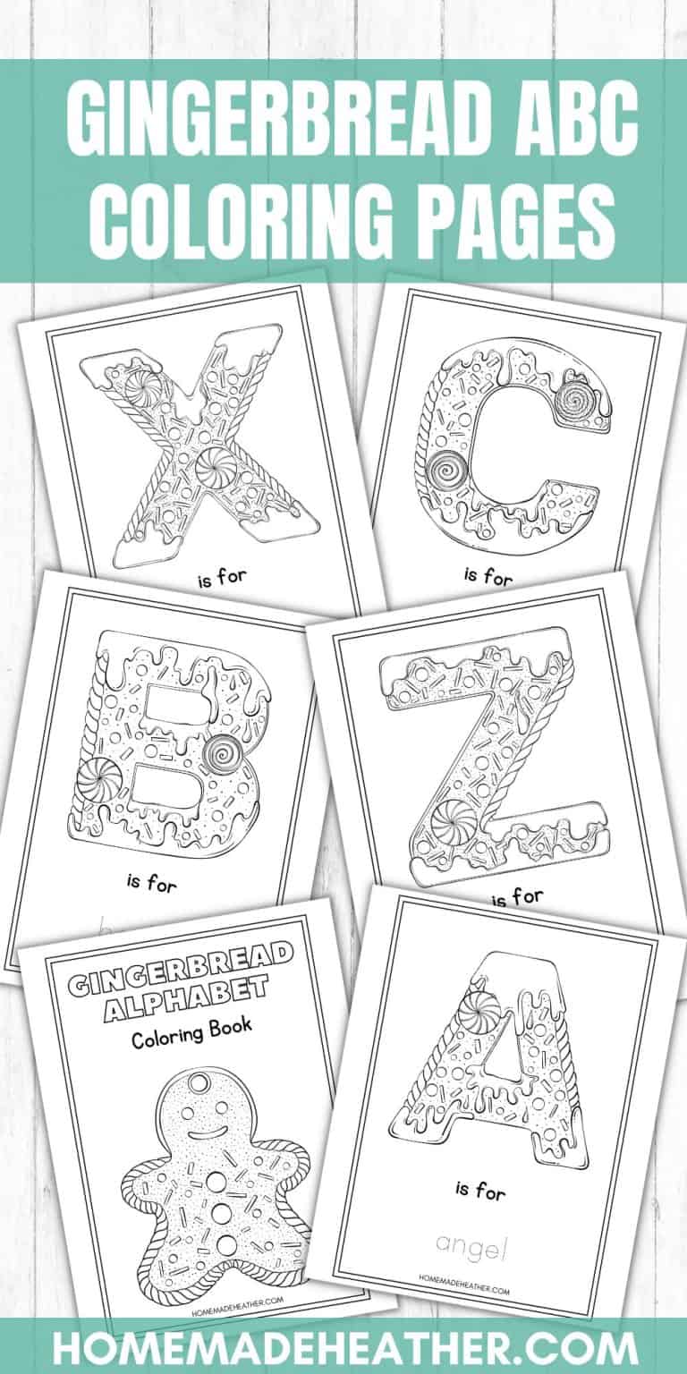 Free Gingerbread ABC Coloring Pages