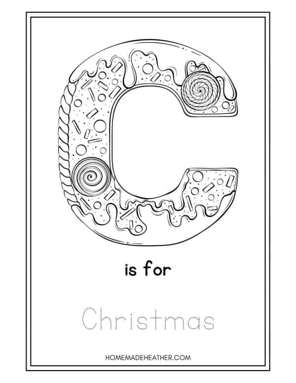 Gingerbread ABC Coloring Pages