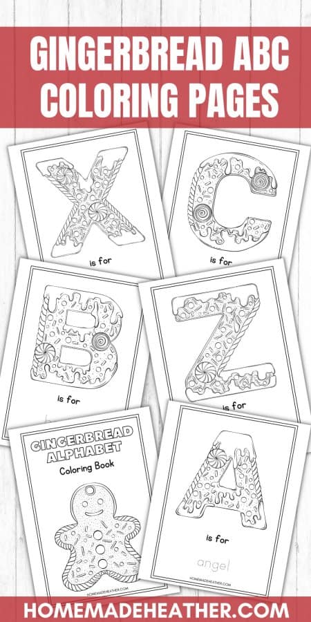 nature printable coloring pages Gingerbread ABC Coloring Pages