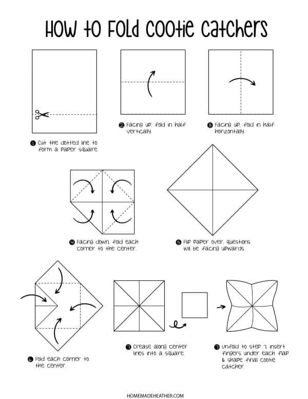 Christmas Cootie Catcher Printables