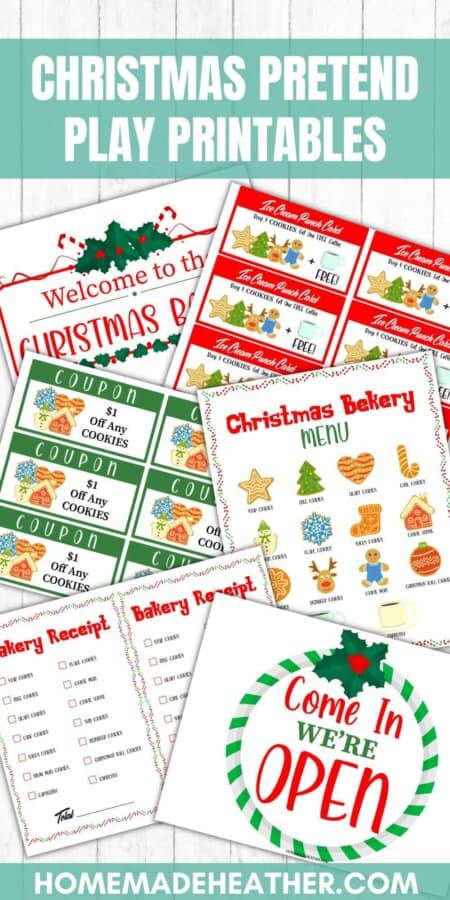Christmas Bakery Pretend Play Printables