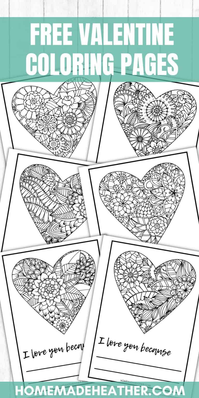 Heart Valentine Coloring Pages
