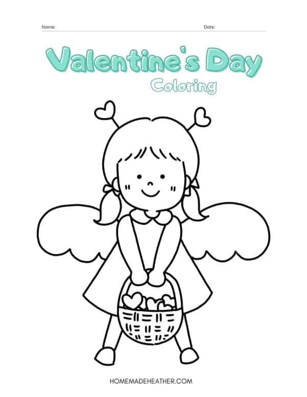 Printable Valentine Coloring Page