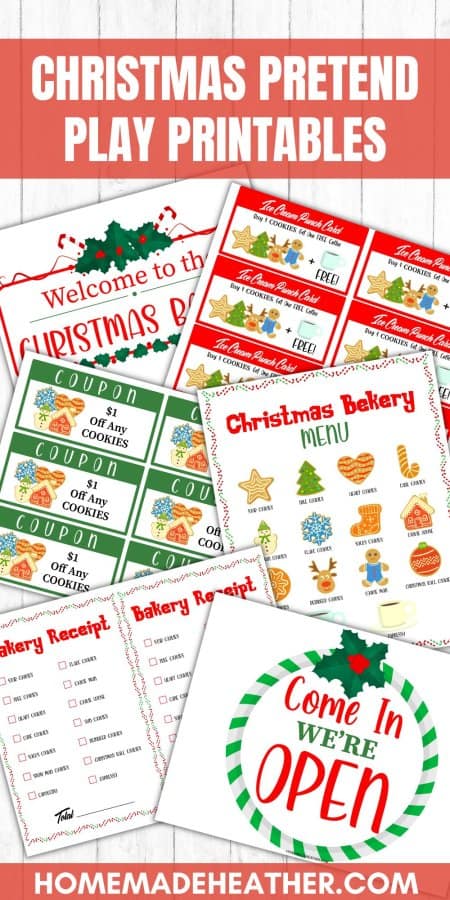 Christmas Bakery Pretend Play Printables
