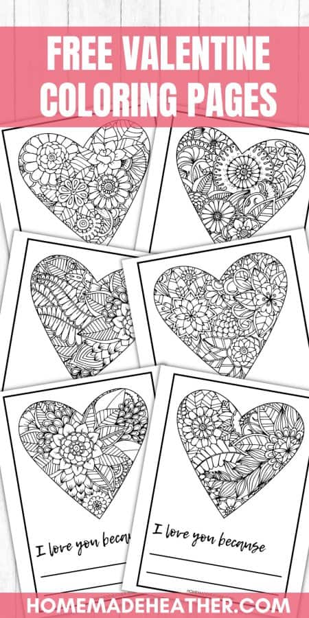 nature printable coloring pages Heart Valentine Coloring Pages for Adults