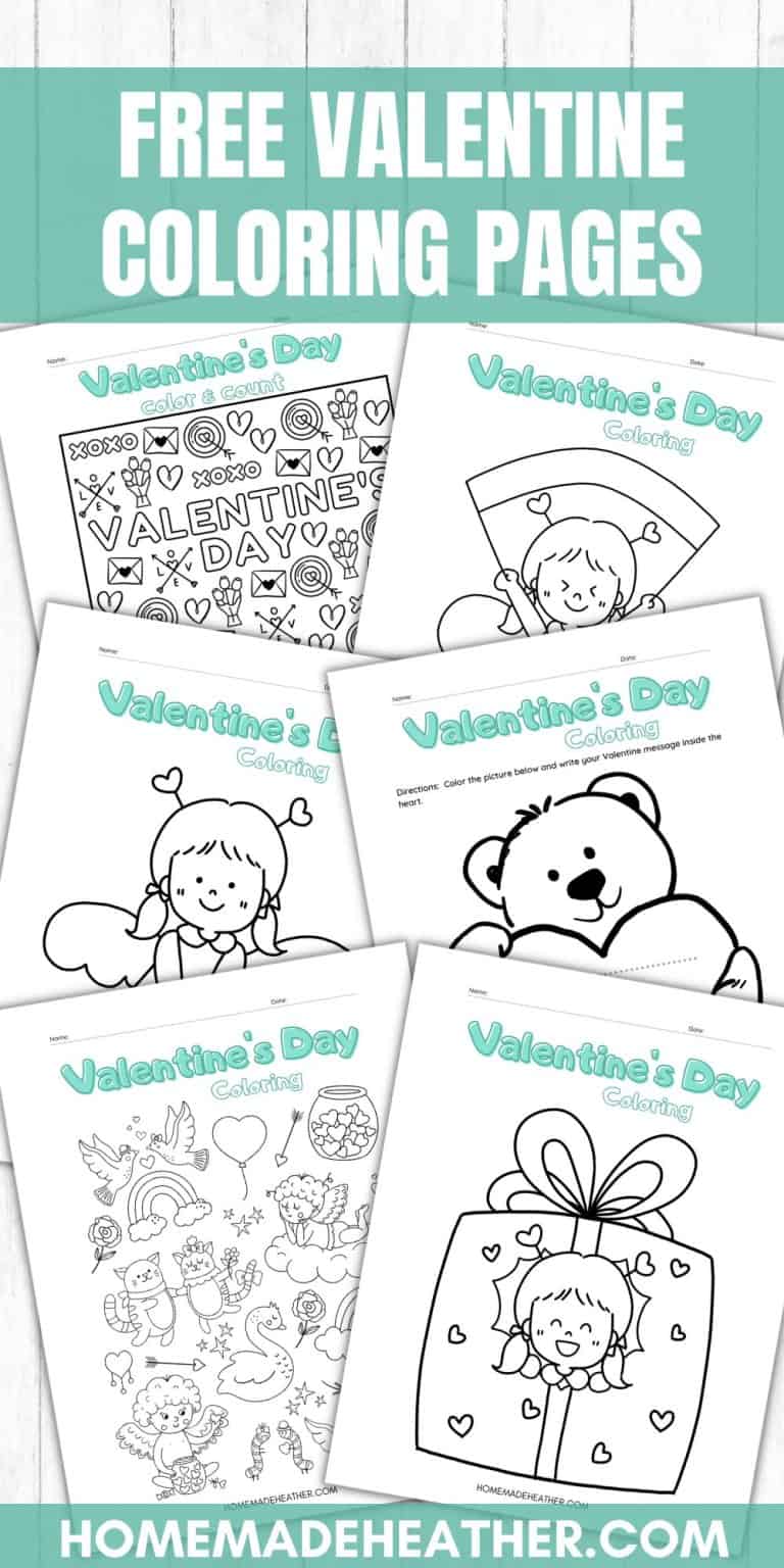 Free Valentine Coloring Pages