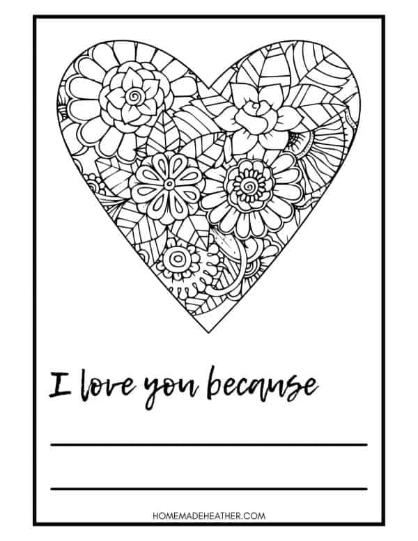Valentine Coloring Page for Adults