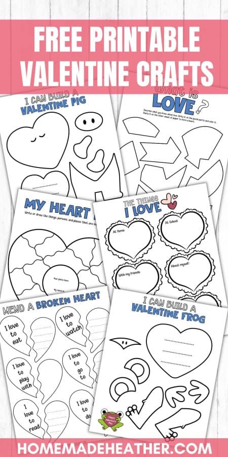 mothers day activity printables Six different free printable crafts for Valentine's Day.