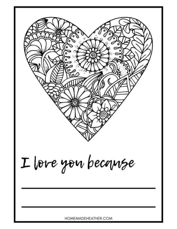 Heart Valentine Coloring Pages for Adults