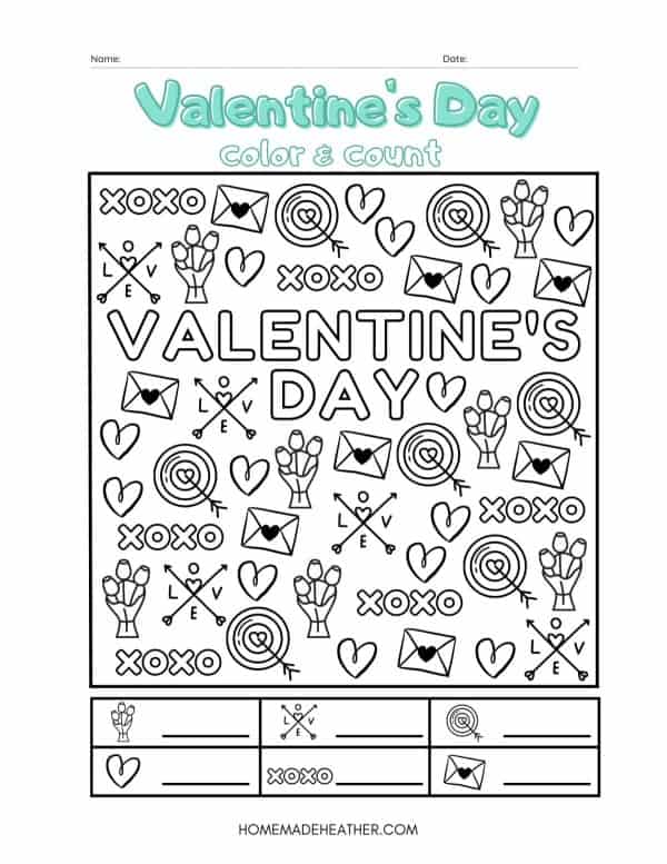Free Printable Valentine Coloring Page