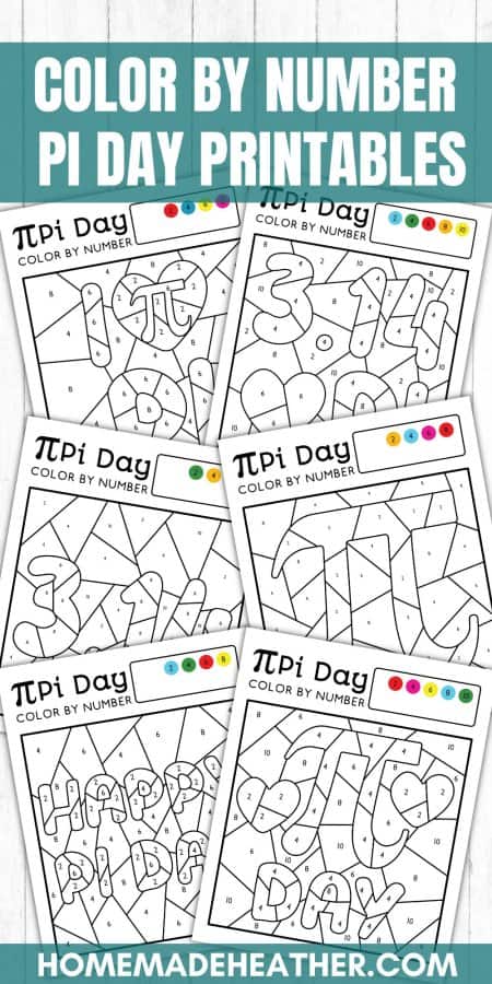 Pi Day Color By Number Printables