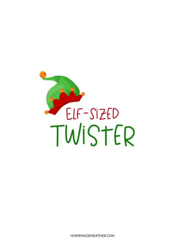 Elf on the Shelf Twister Printable