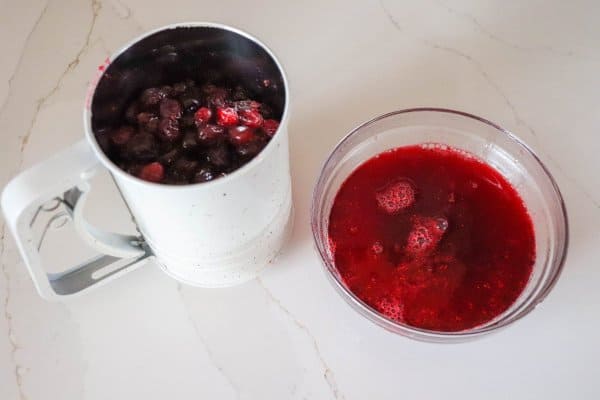 Cranberry Simple Syrup Process