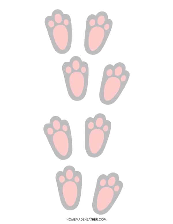 Printable Easter Bunny Footprints