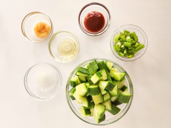 Cucumber Kimchi Salad Ingredients