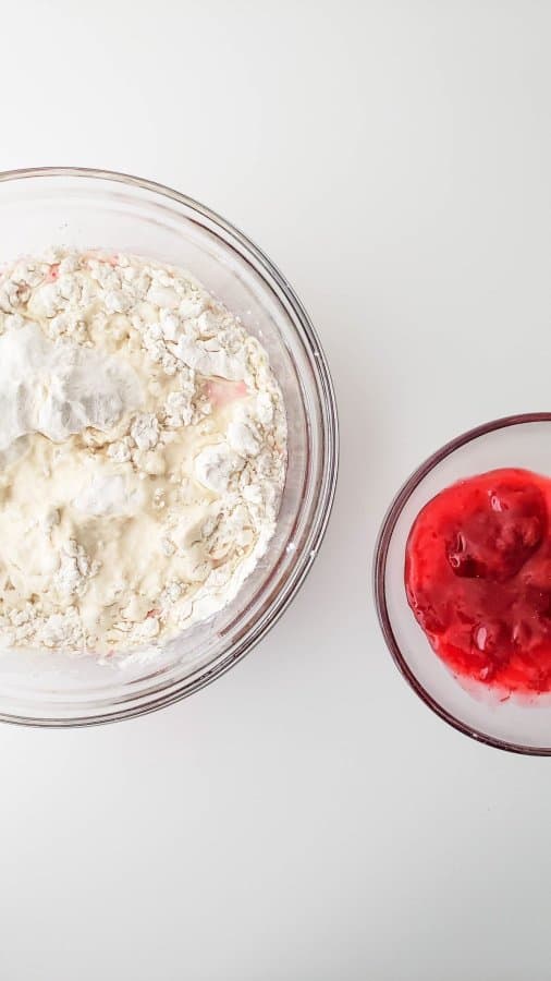 Strawberry Cake Process