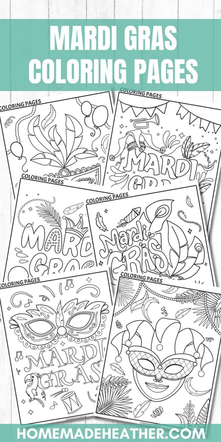Mardi Gras Coloring Page Printables
