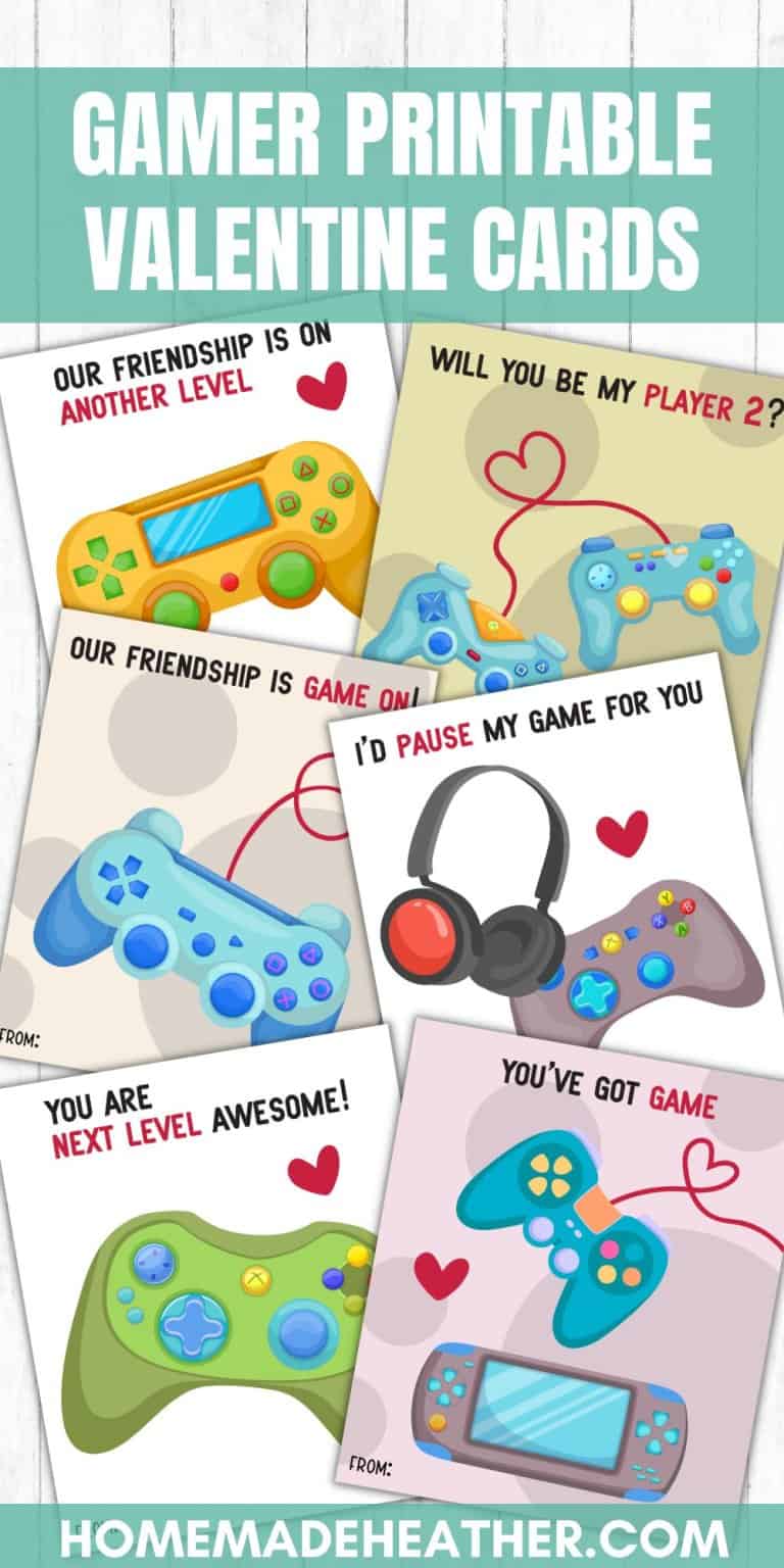 Gamer Printable Valentine Cards