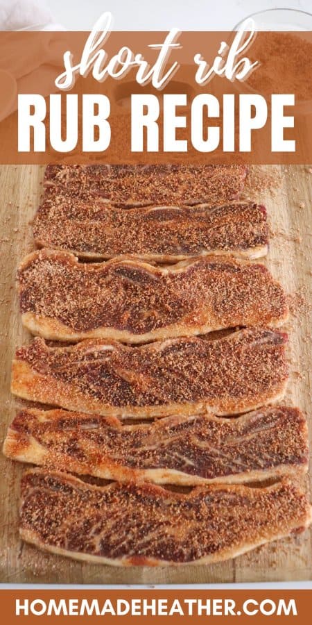 Dry rub on short ribs.