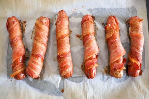 Bacon Wrapped Hot Dog Process