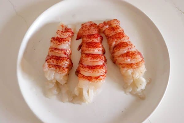 Baked Lobster Tail Process