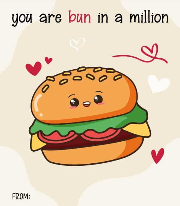 Food Pun Printable Valentine Cards