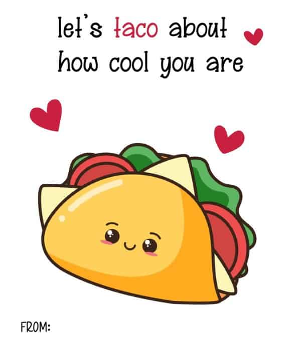 Food Pun Printable Valentine Cards