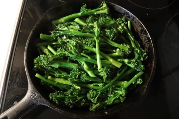 Skillet Broccoli and Bacon Process